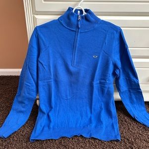 Vineyard Vines Women’s Cotton 1/4 Zip, Size L, Blue